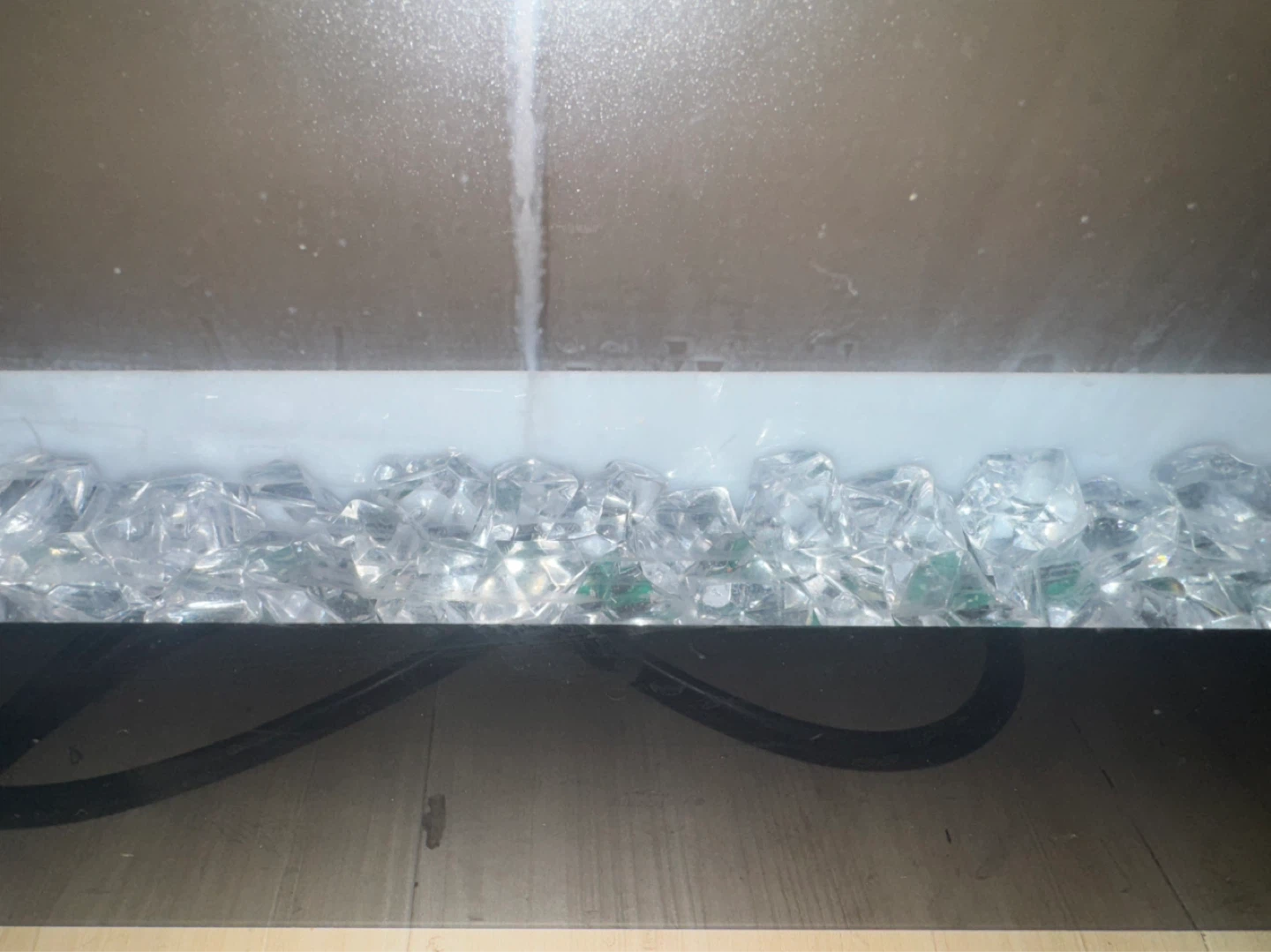 Black Electric Fireplace with Crystal Embers - photo 2