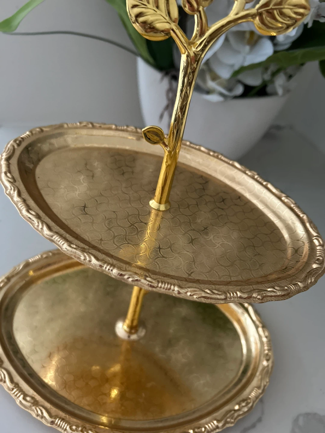 Gold 2-Tier Serving Tray - photo 2