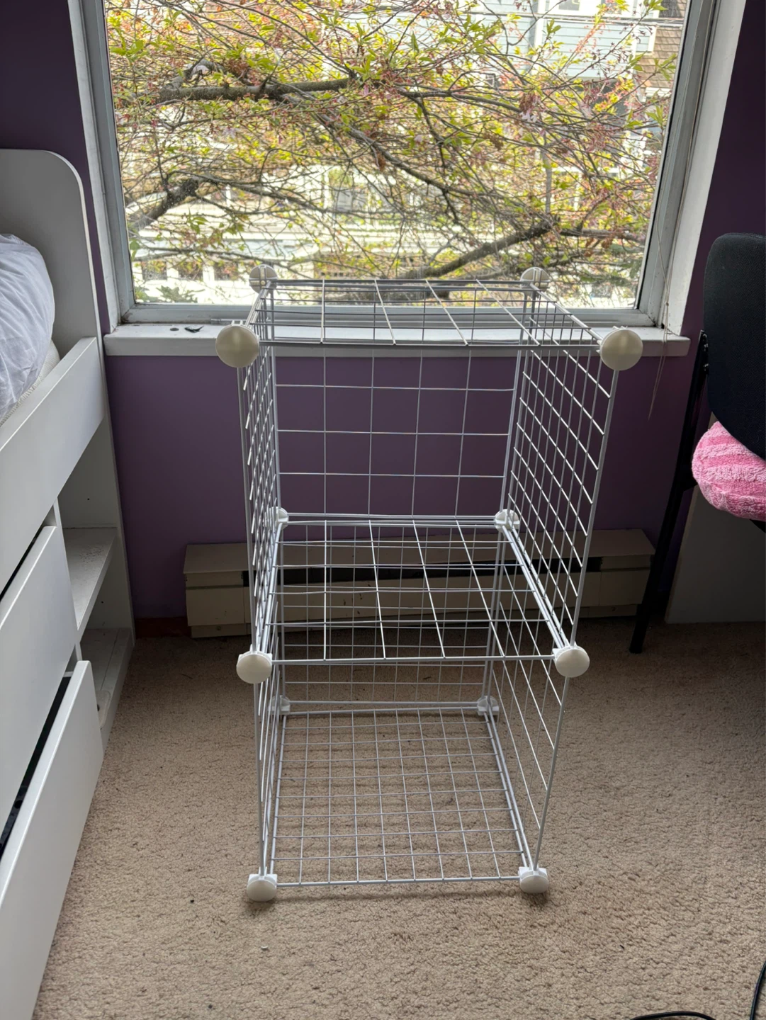 White Wire Storage Cube Organizer