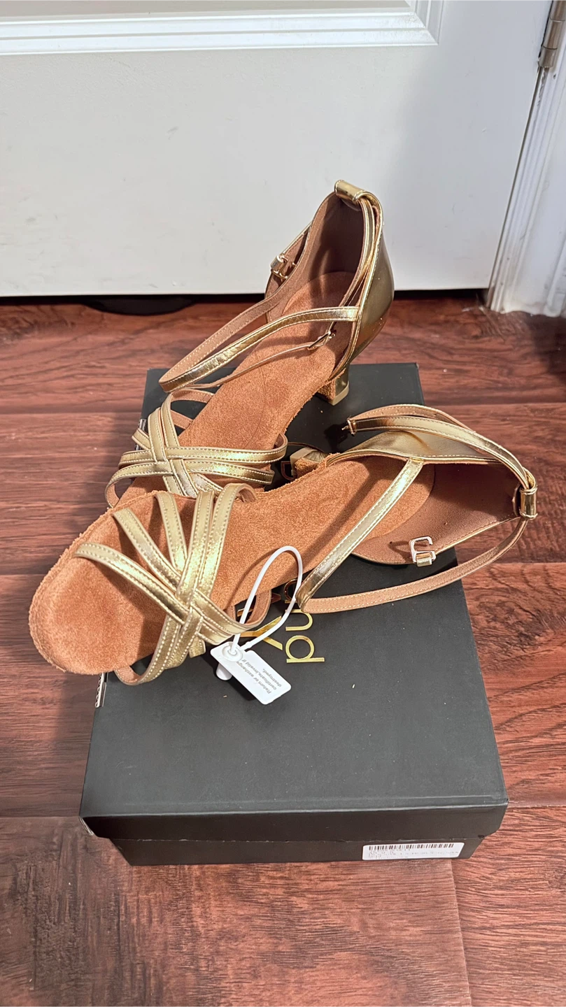 Dance&Sway Gold Strappy Heels - Size 6.5 - photo 5
