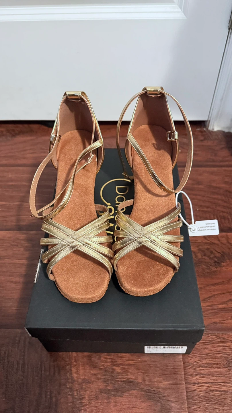Dance&Sway Gold Strappy Heels - Size 6.5 - photo 3