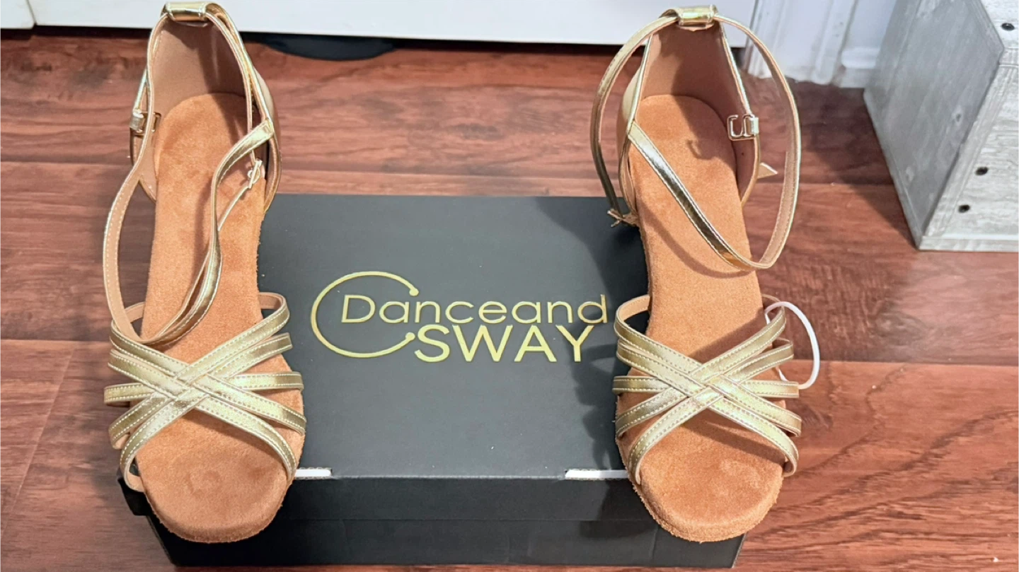 Dance&Sway Gold Strappy Heels - Size 6.5 - photo 4