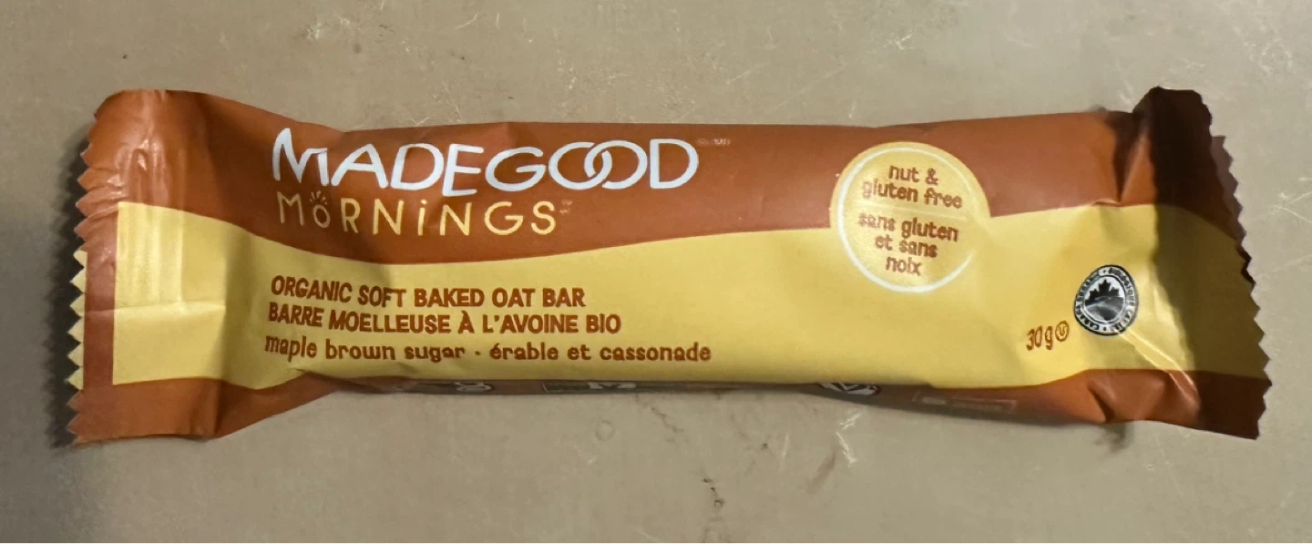 MadeGood Mornings Organic Soft Baked Oat Bar - Maple Brown Sugar