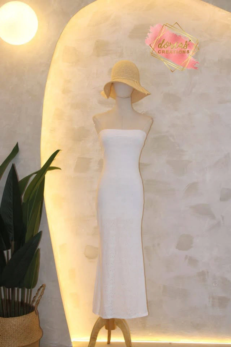 Buy 1 take 1 White Strapless Eyelet Maxi Dress