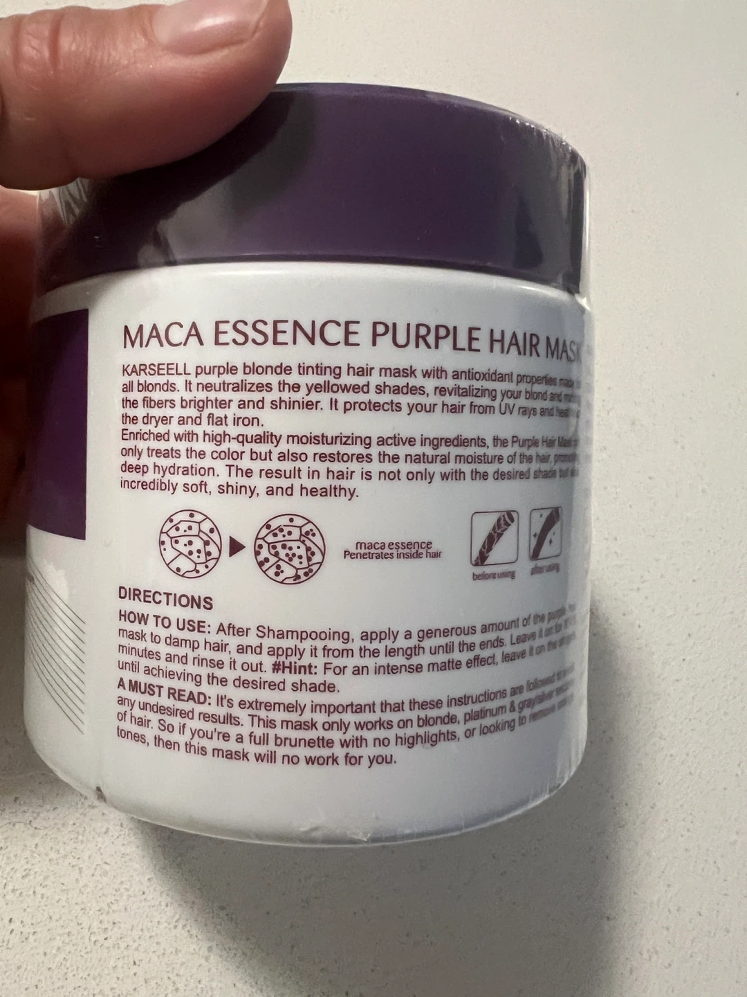 Karseell Maca Essence Purple Hair Mask 500ml - photo 3