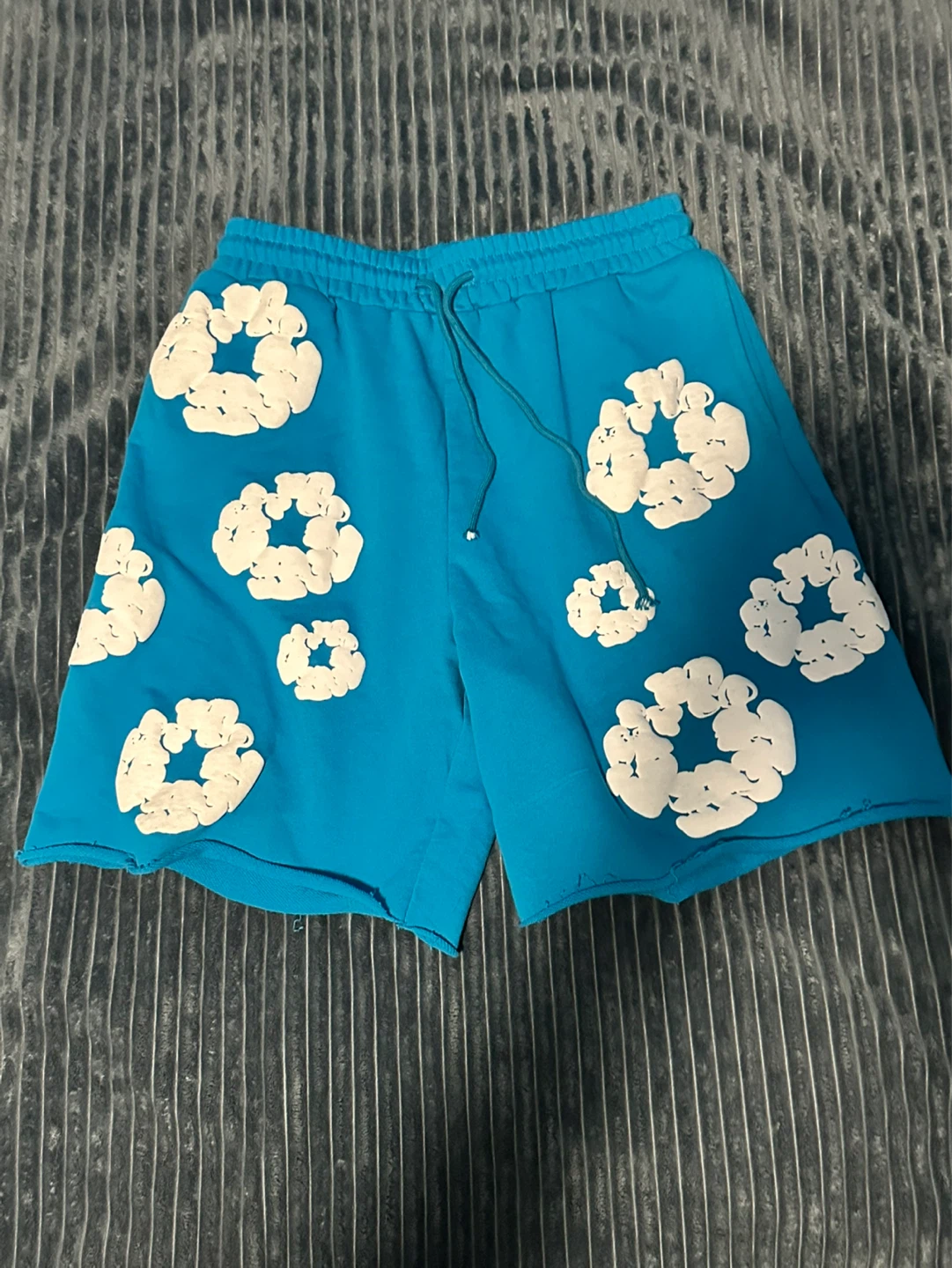 Denim Tears Blue Graphic Print Sweatshorts