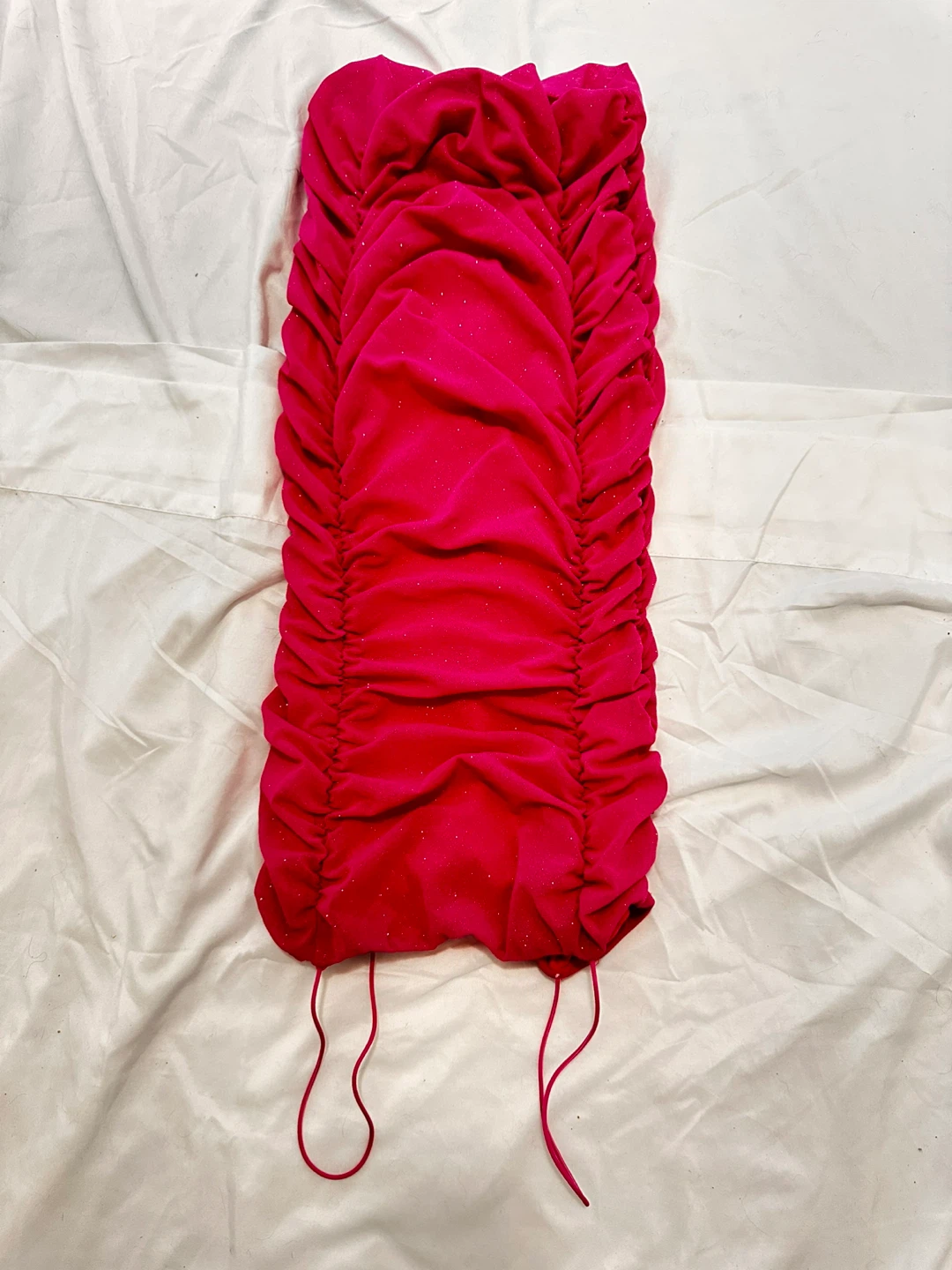 Mistyrose Ruched Glitter Dress - Medium - photo 3