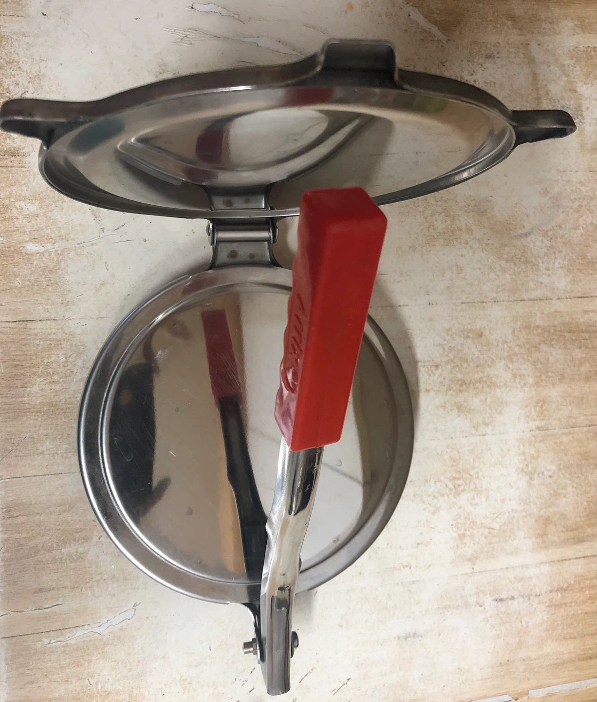 Vintage Stainless Steel Pie Press