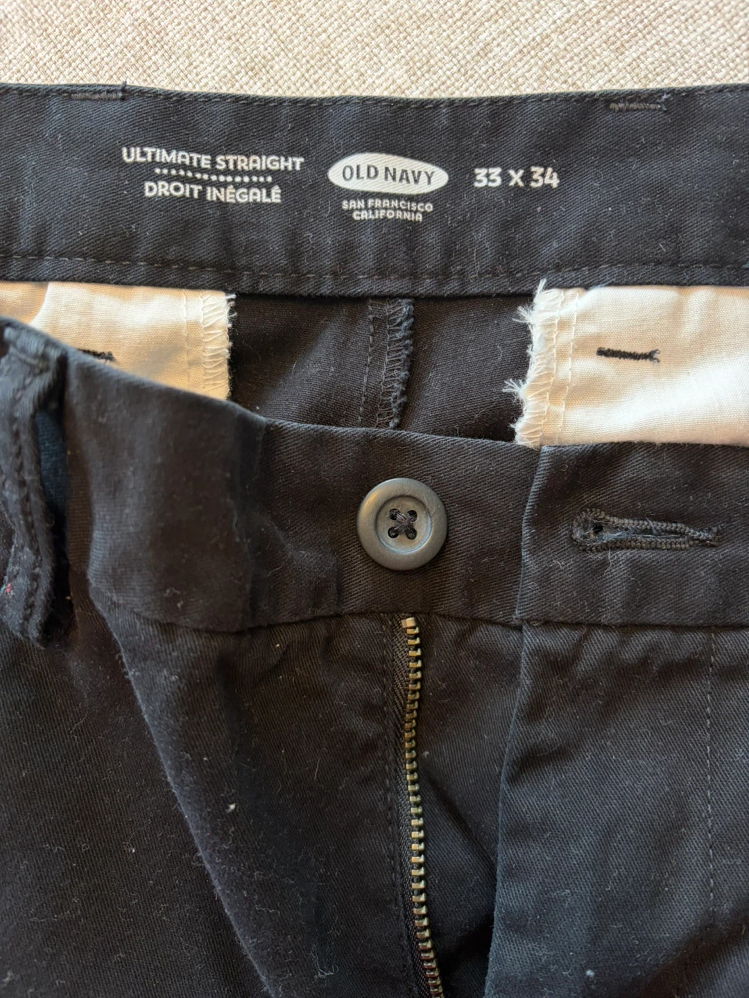 Old Navy Ultimate Straight Black Pants 33x34