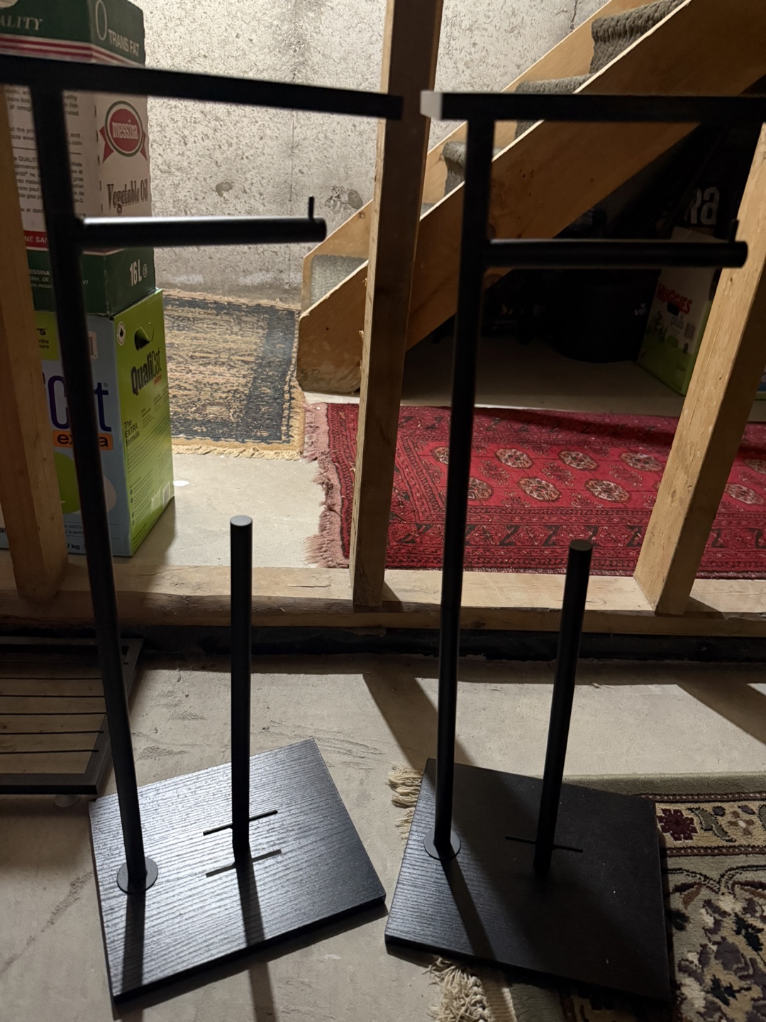 Pair of Black wood toilet paper Stands - photo 3