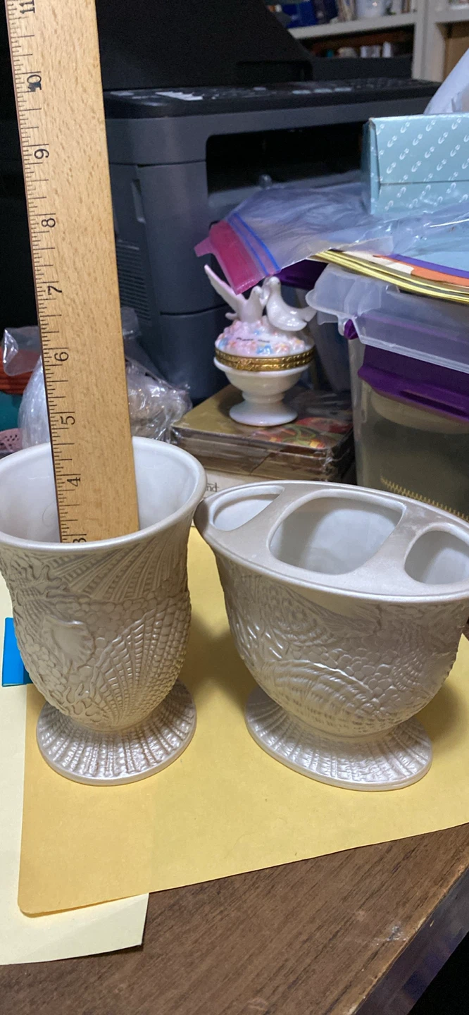 Bathroom Tumbler and Toothbrush Holder Set