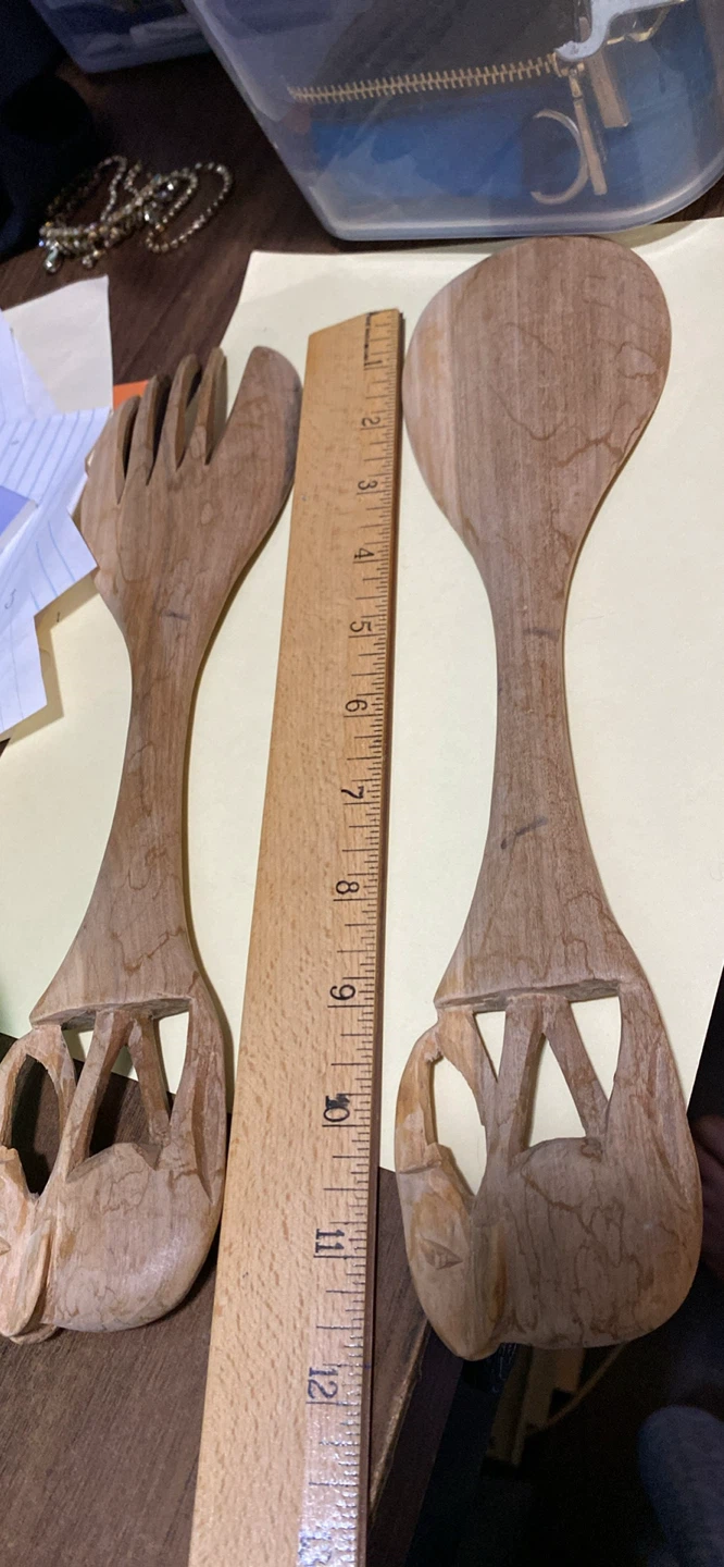 Wooden Salad Servers - photo 3