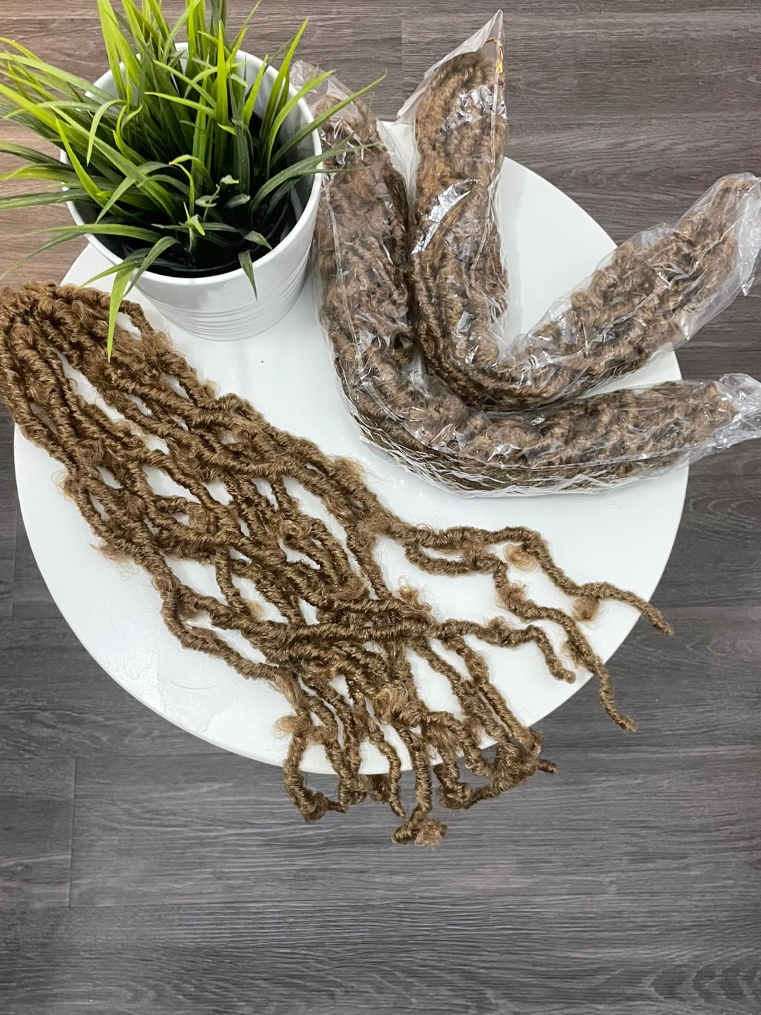 Brown Faux Locs Hair Extensions (10 each 6 packs)