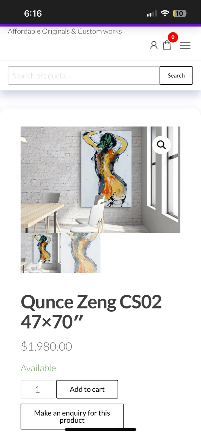 Quince Zeng CS02 47x70" Abstract Figure Painting - photo 3