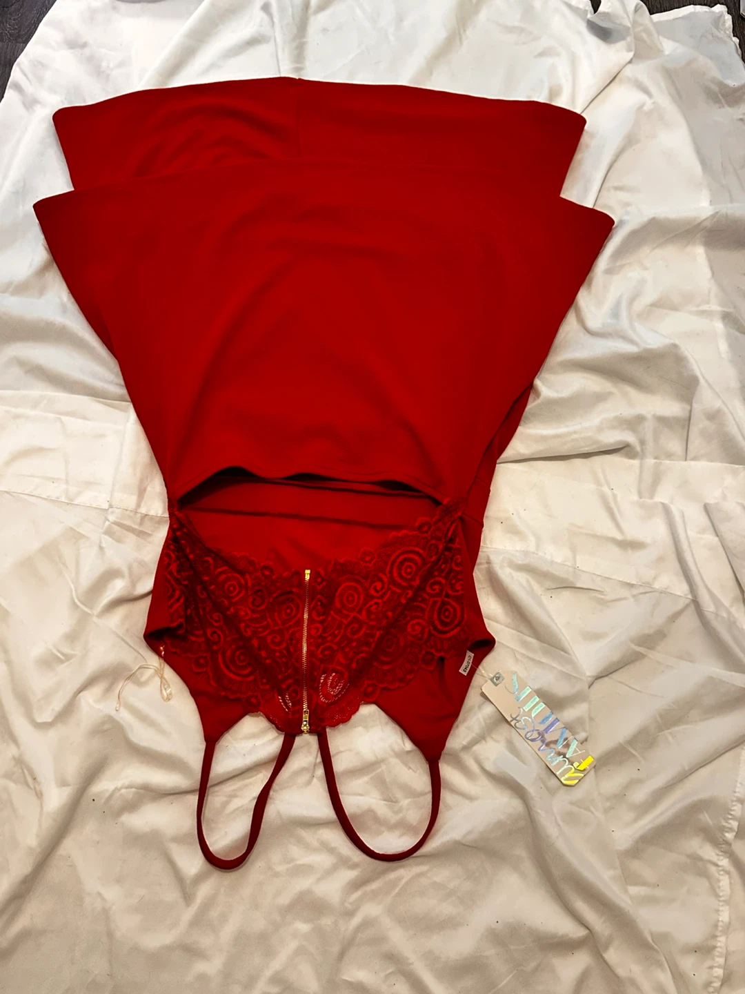 Almost Famous Red Lace Detail Dress - photo 2