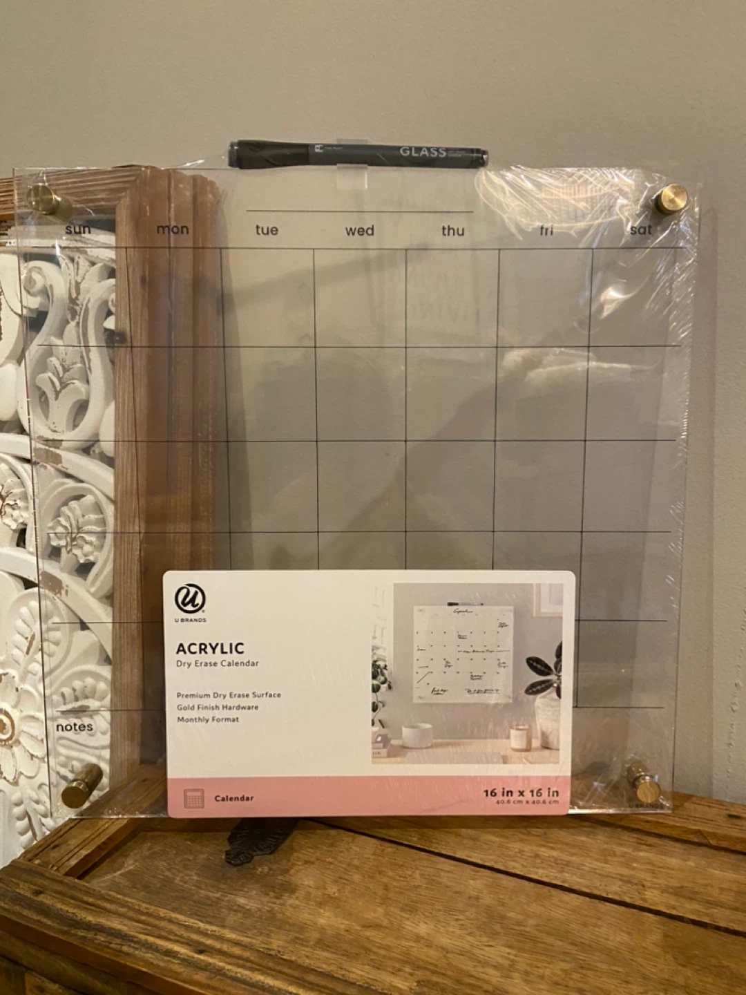 New U Brands Acrylic Monthly Dry Erase Calendar - photo 5