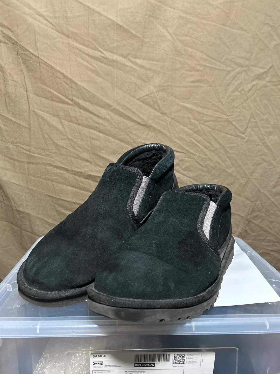 Black UGG Suede Slippers - Men's Size 13