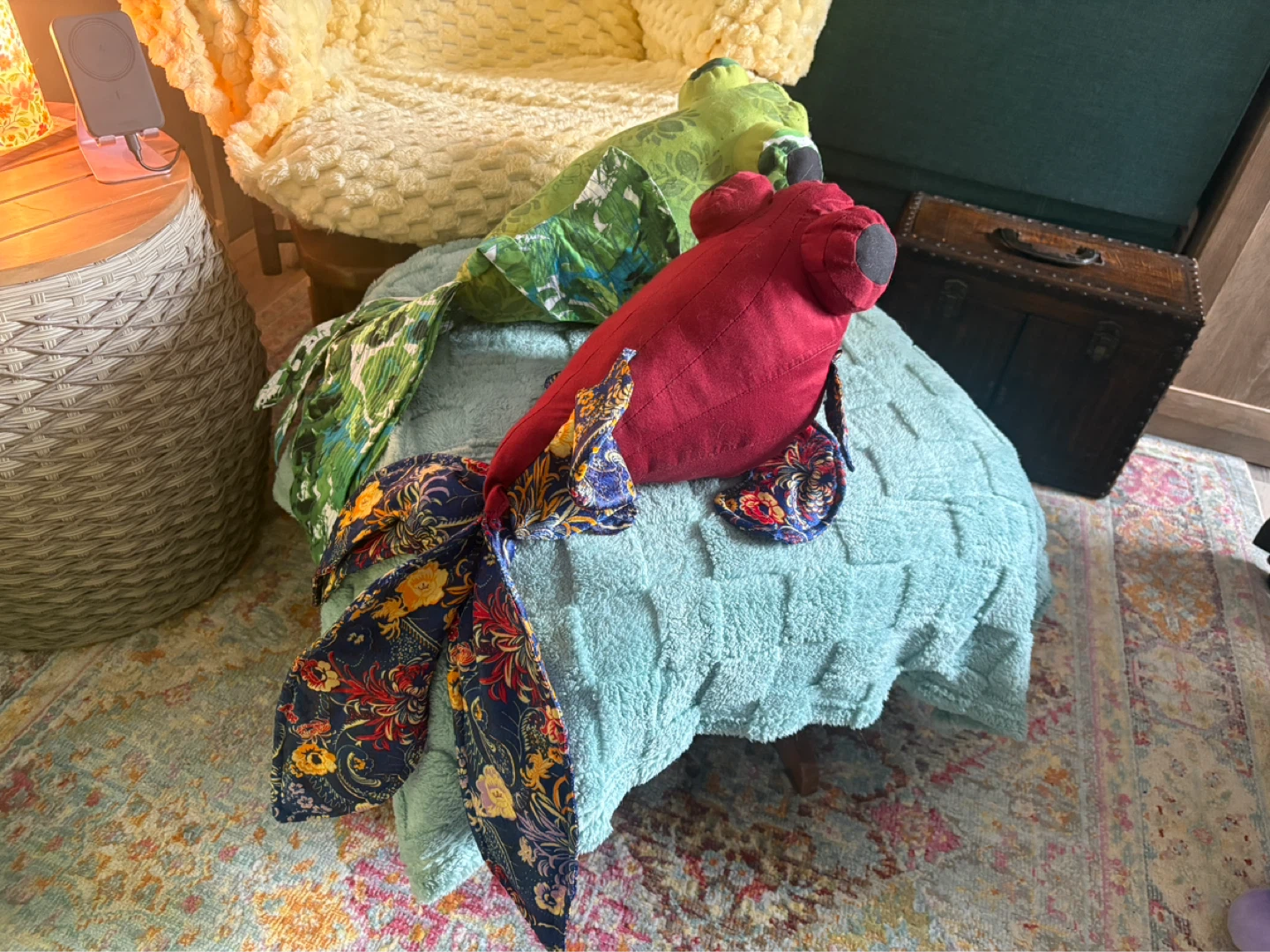 Stuffed Fish(es) Toy or Decor - Red and Green