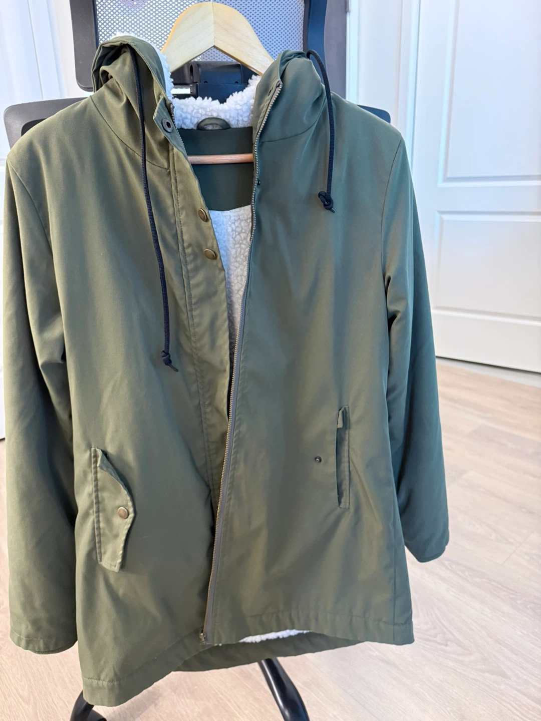 Green Lined Hooded Jacket