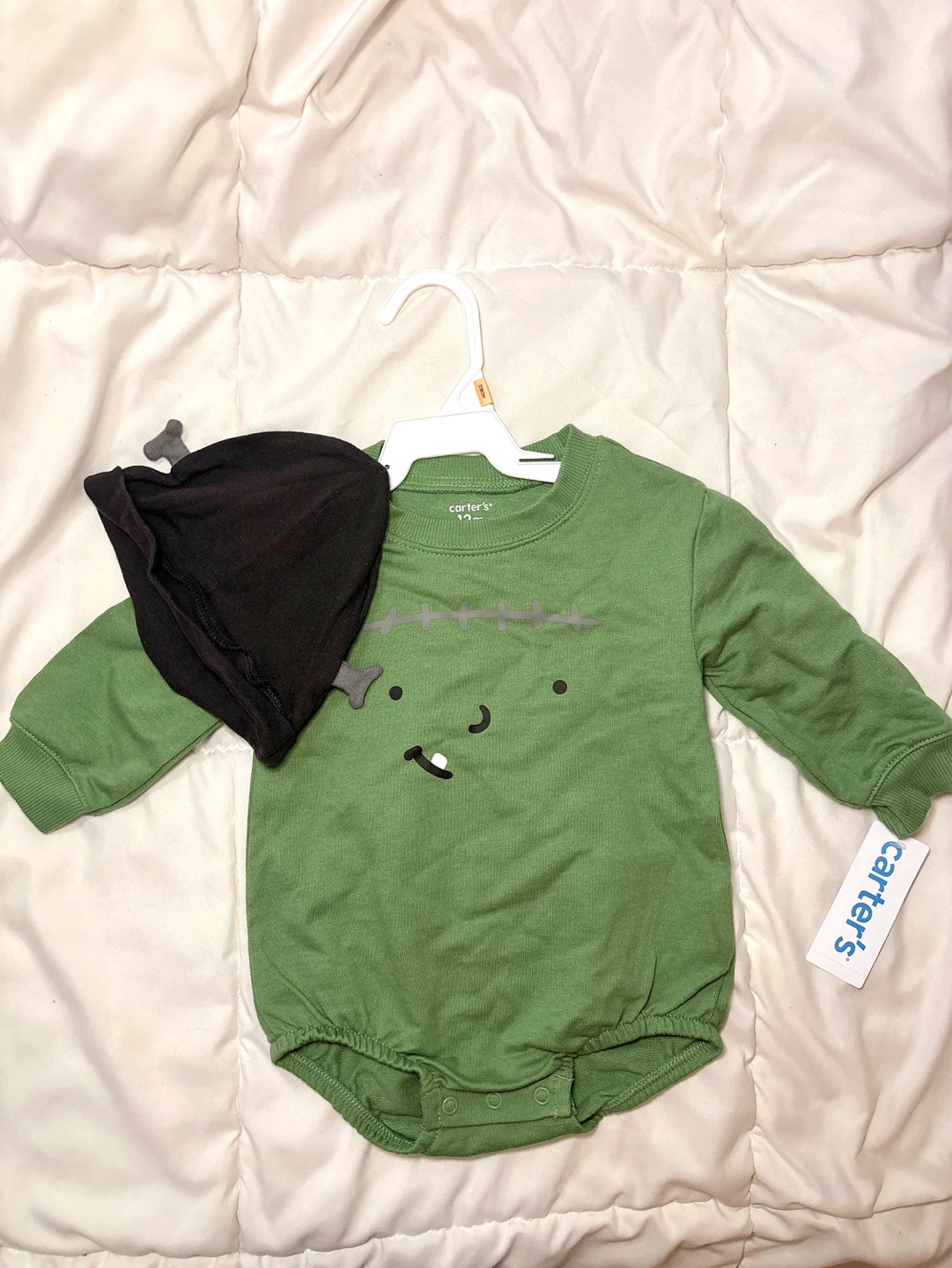 Baby Halloween Frankenstein Bodysuit and Hat Set 12M