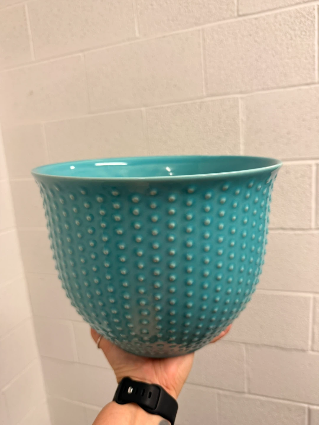 Teal Textured Planter Pot