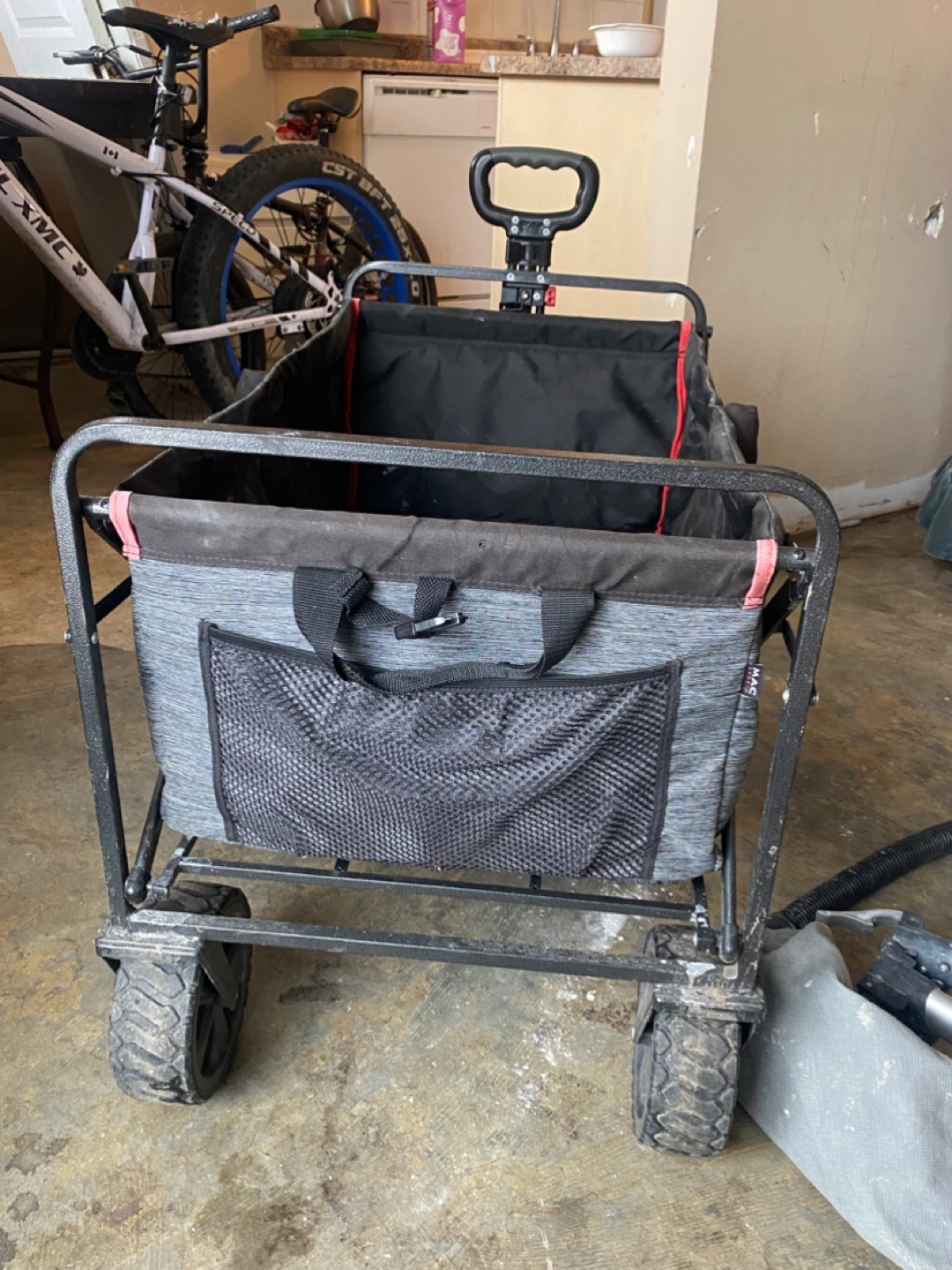 Grey Folding Utility Wagon with Handle - photo 3