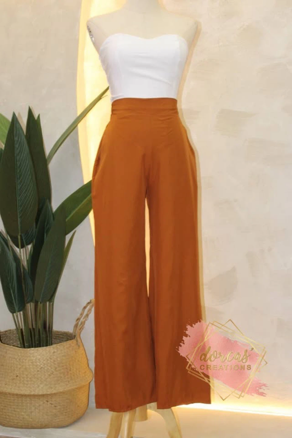 Buy 1 take 1 Dorcas Creations Wide Leg Pants - Rust Orange