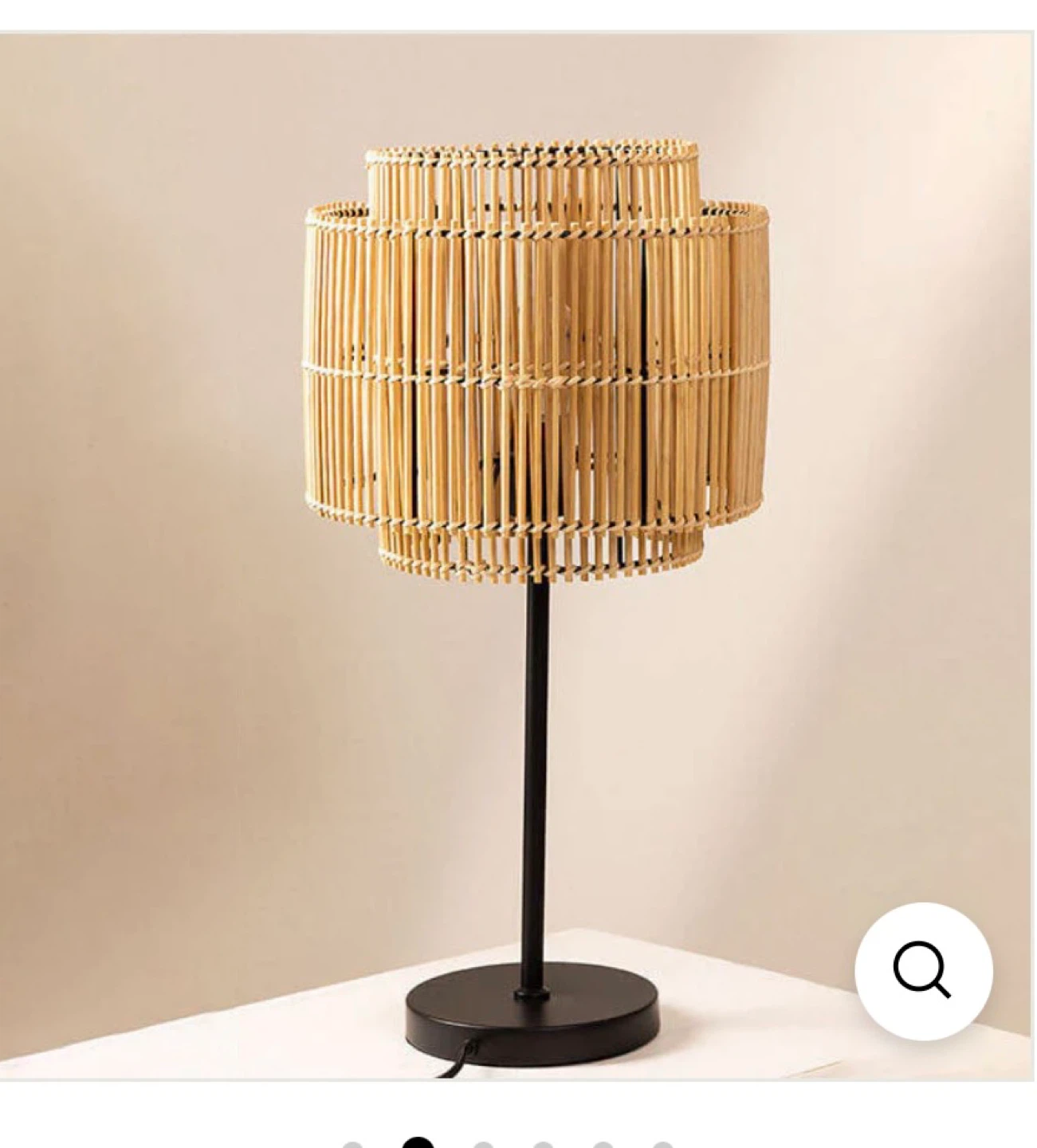 Bulbsquare Tiered Rattan Table Lamp - photo 2