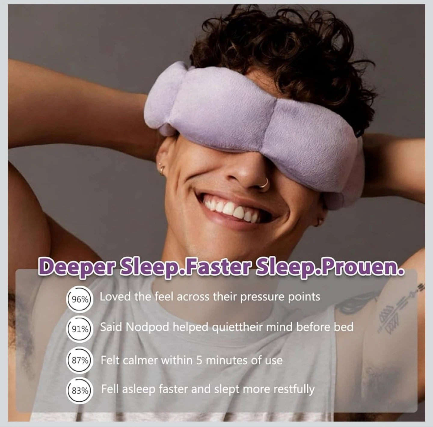 BRAND NEW Gravity Eye Mask – Available colours: Black & Violet - photo 3