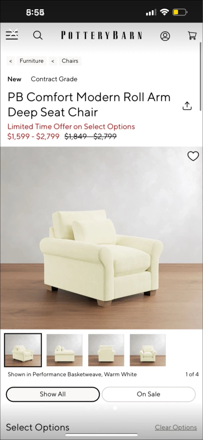 Pottery Barn Comfort Modern Deep Seat Chair - photo 4