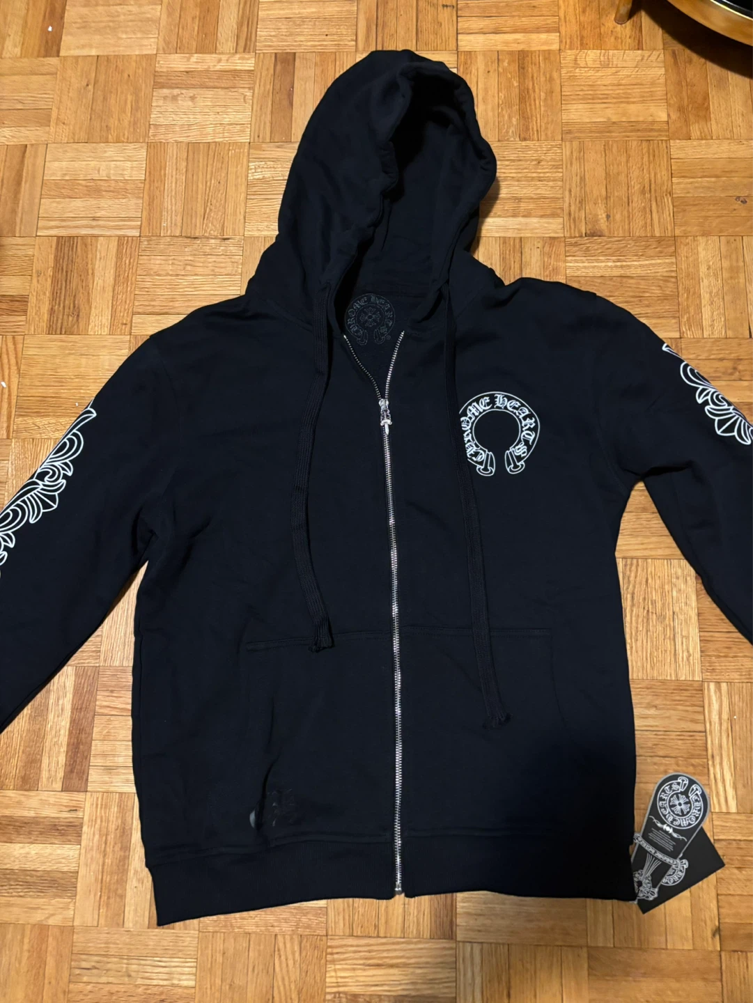 Chrome Hearts Black Zip-Up Hoodie
