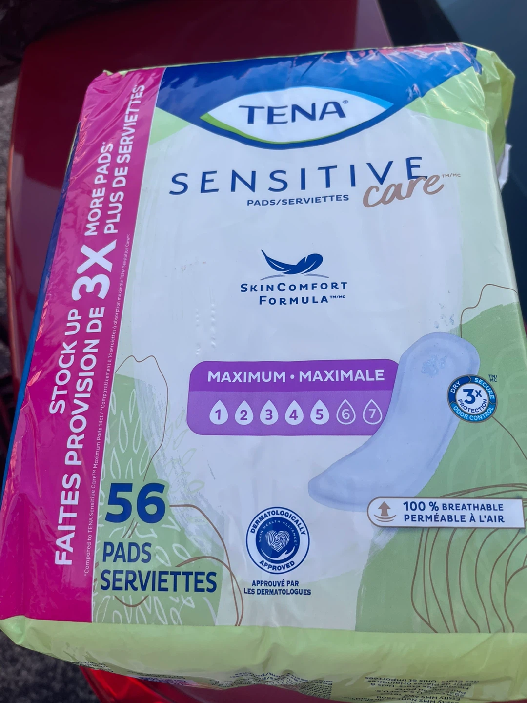 TENA Sensitive Care Maximum Pads - 56 Count - photo 2