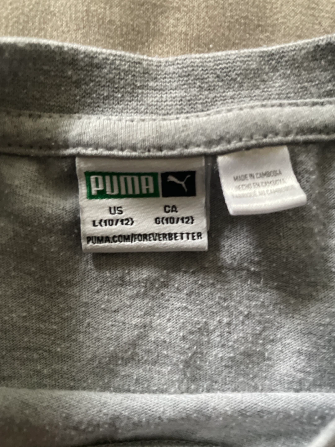 Puma Grey T-Shirt Youth Large (10/12) - photo 2