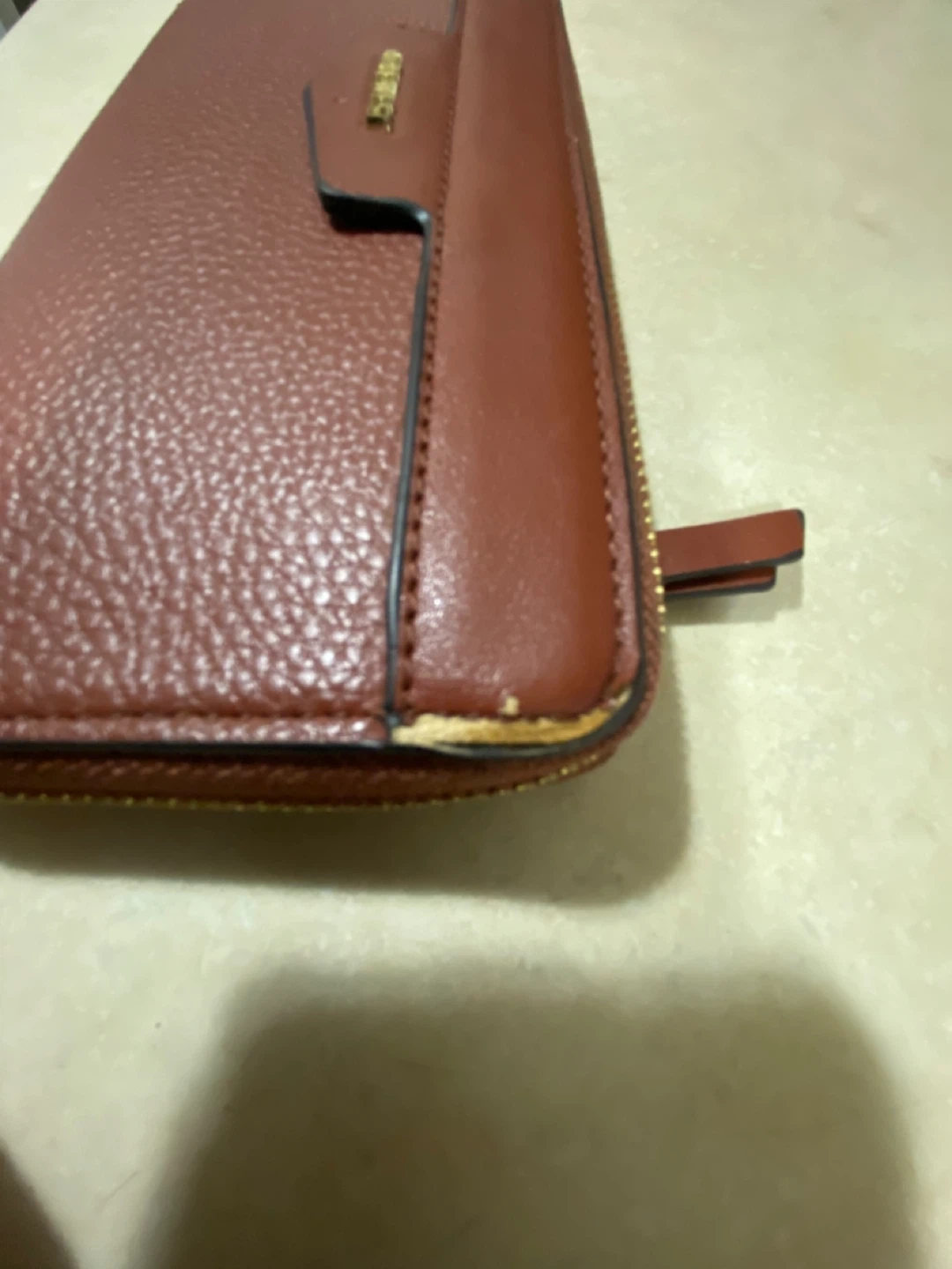 Nine West Brown Faux Leather Zip Around Wallet - photo 4