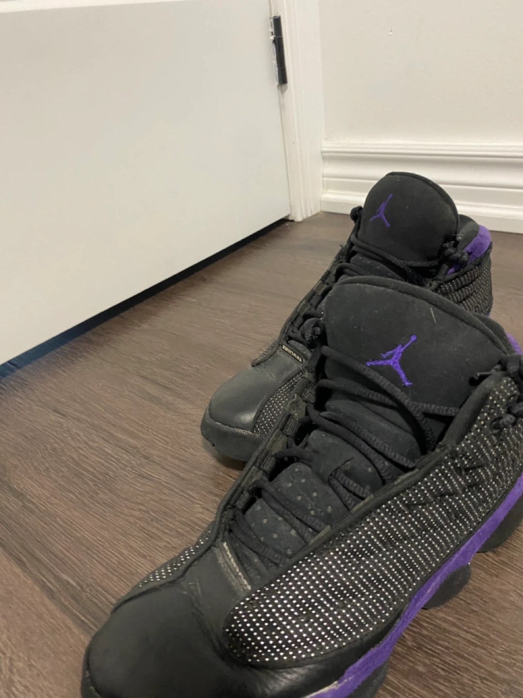Air Jordan 13 Kids Shoes Black Purple Size 6.5Y - photo 3