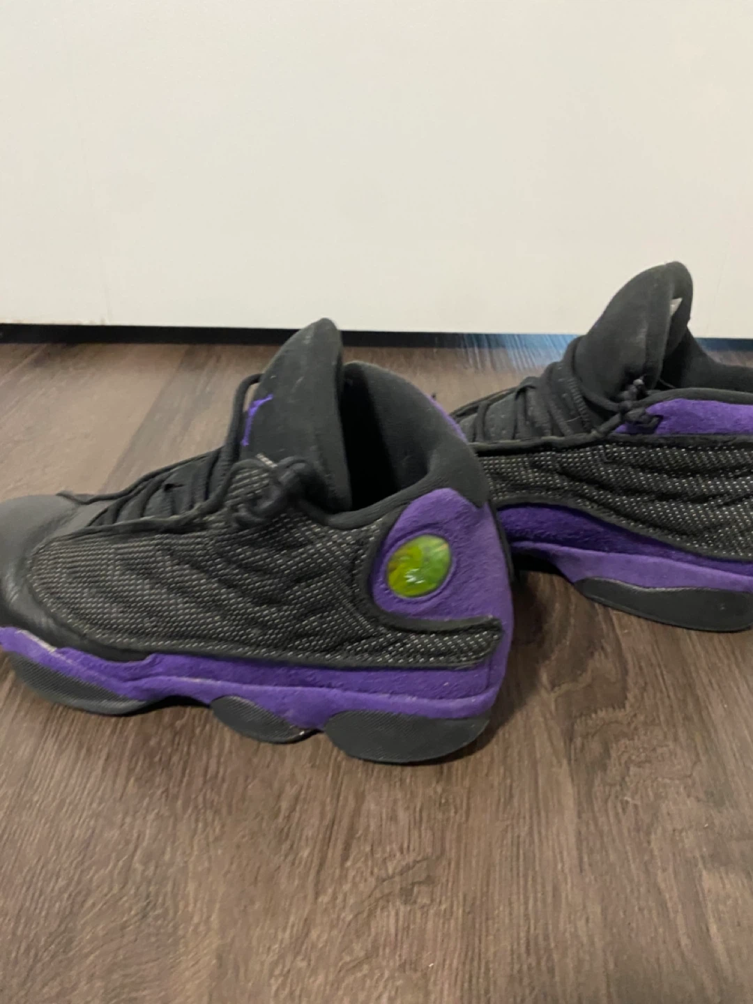 Air Jordan 13 Kids Shoes Black Purple Size 6.5Y