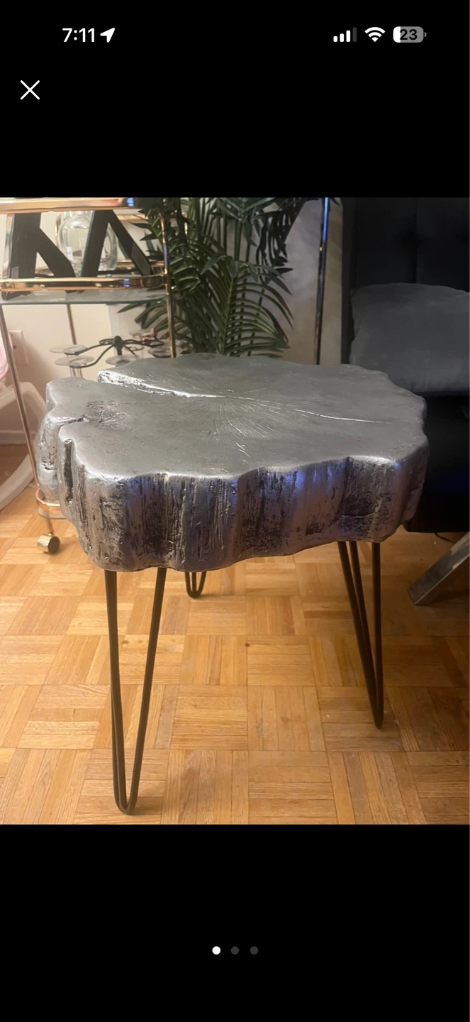 Signature Design by Ashley End Table - Silver Finish