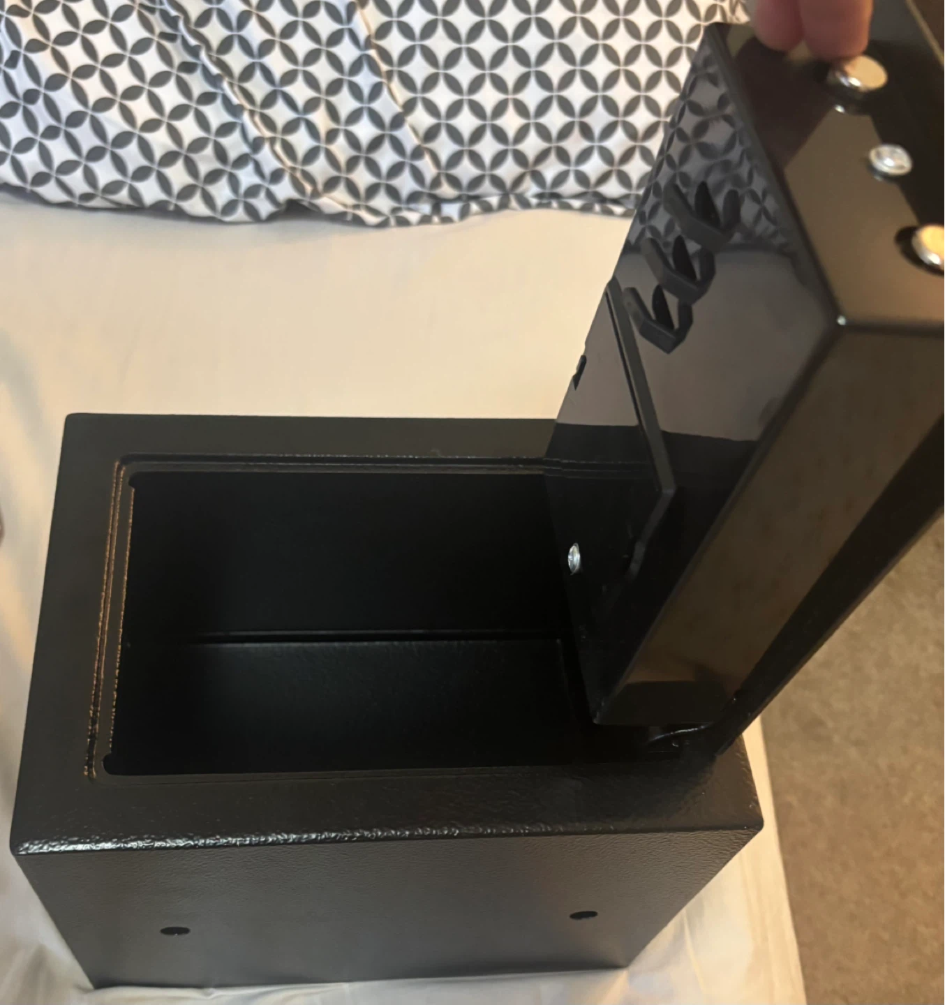 Black Digital Safe with Key Lock - photo 2