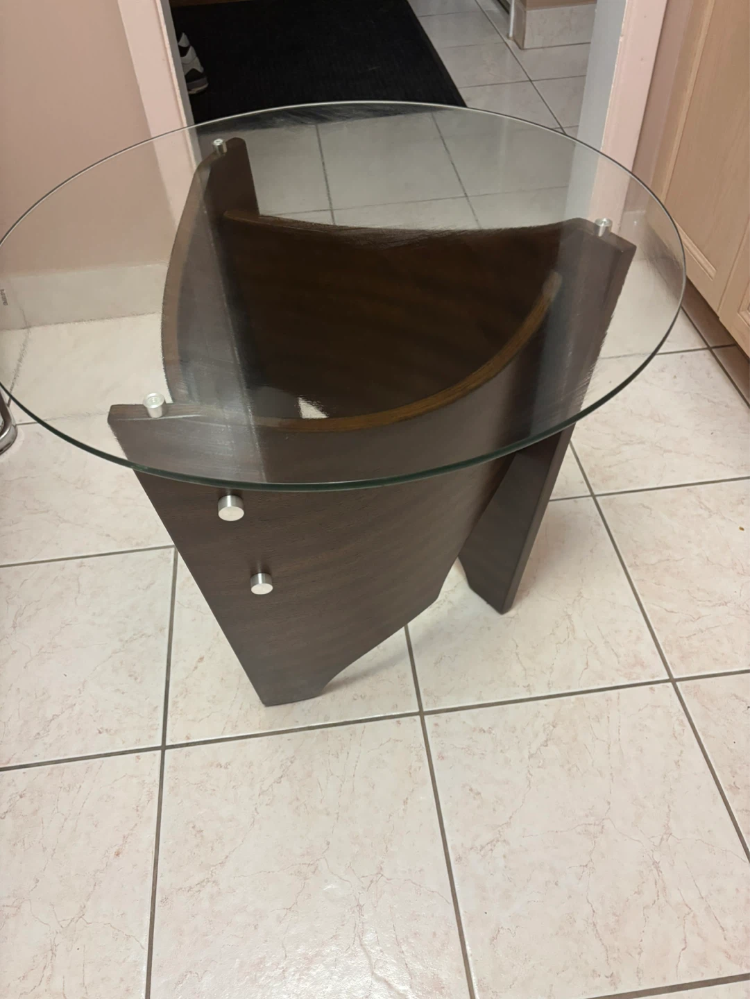 Glass Top Side Table
