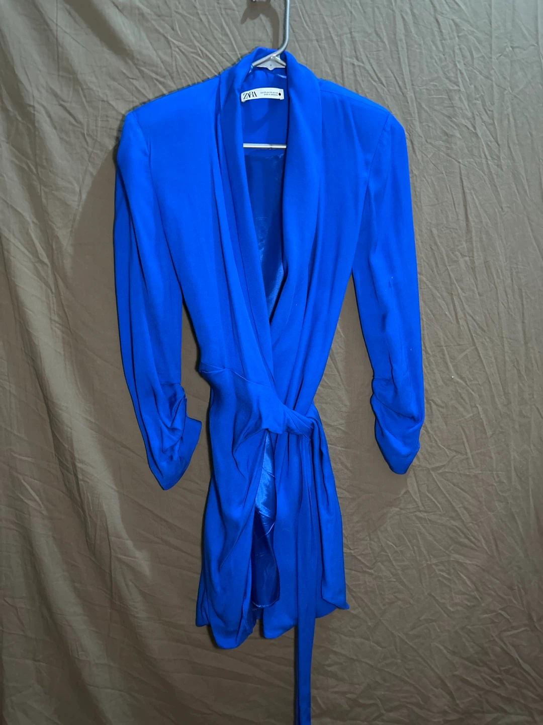 ZARA Blue Wrap Blazer Dress - XS