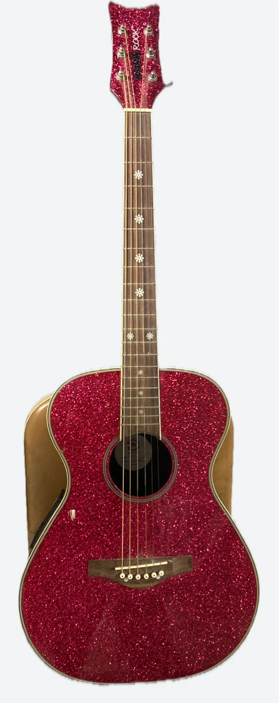 Rocket Acoustic Guitar - Red Sparkle