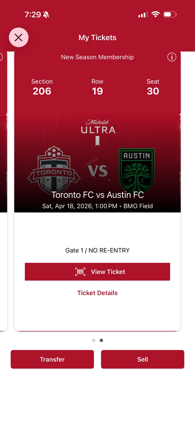 Toronto FC vs Austin FC Soccer Game Tickets - photo 3