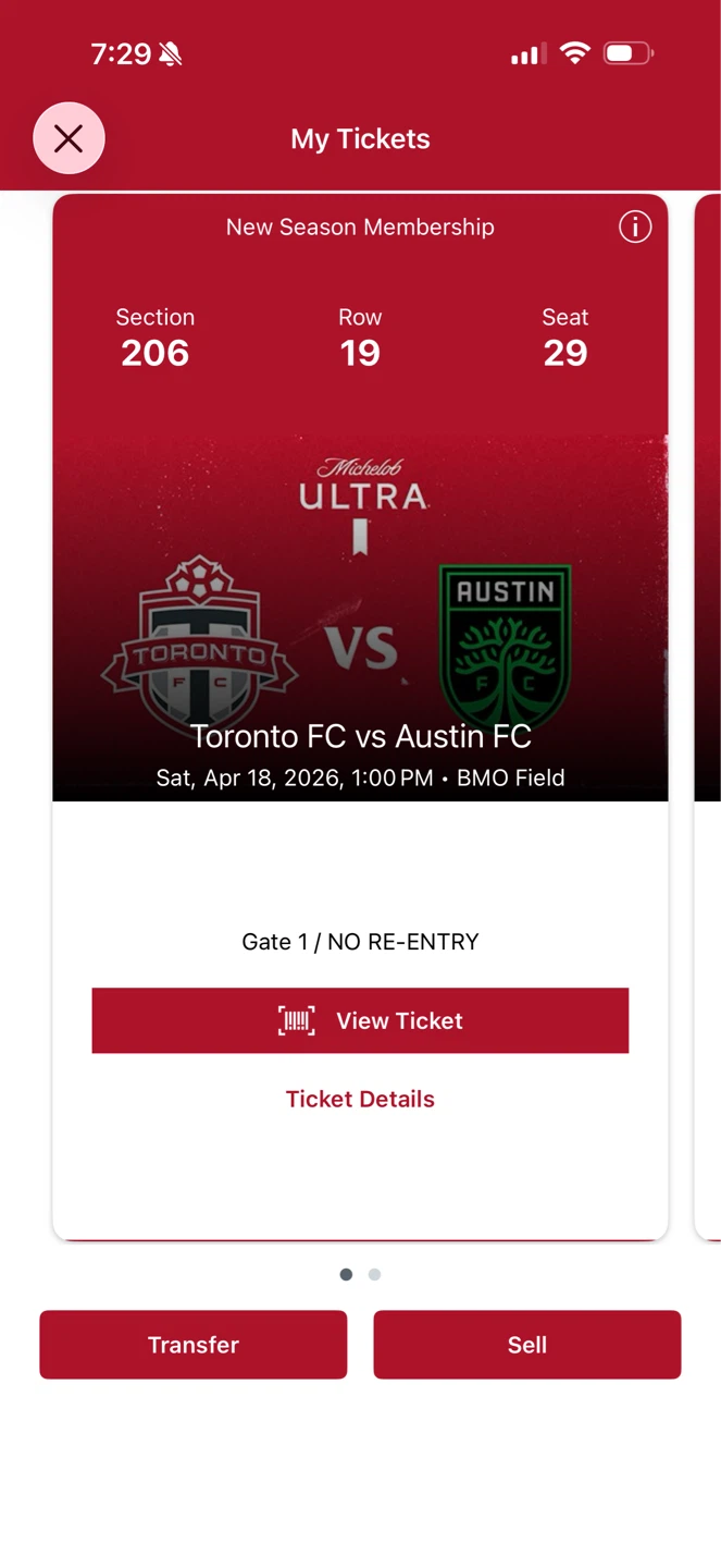 Toronto FC vs Austin FC Soccer Game Tickets - photo 2