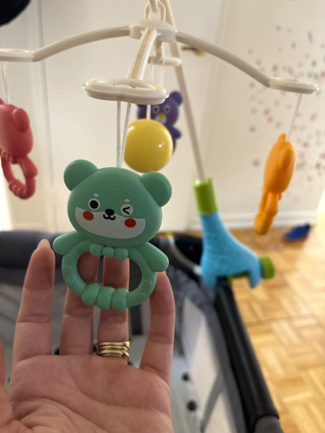 Baby Crib Mobile Toy Set with Animals - photo 2