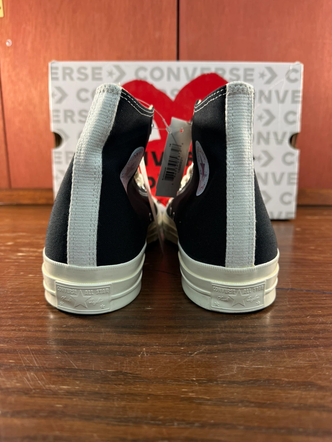 Converse x CDG PLAY Chuck 70 High Black Men’s Sz 12/Women’s 14 - photo 5