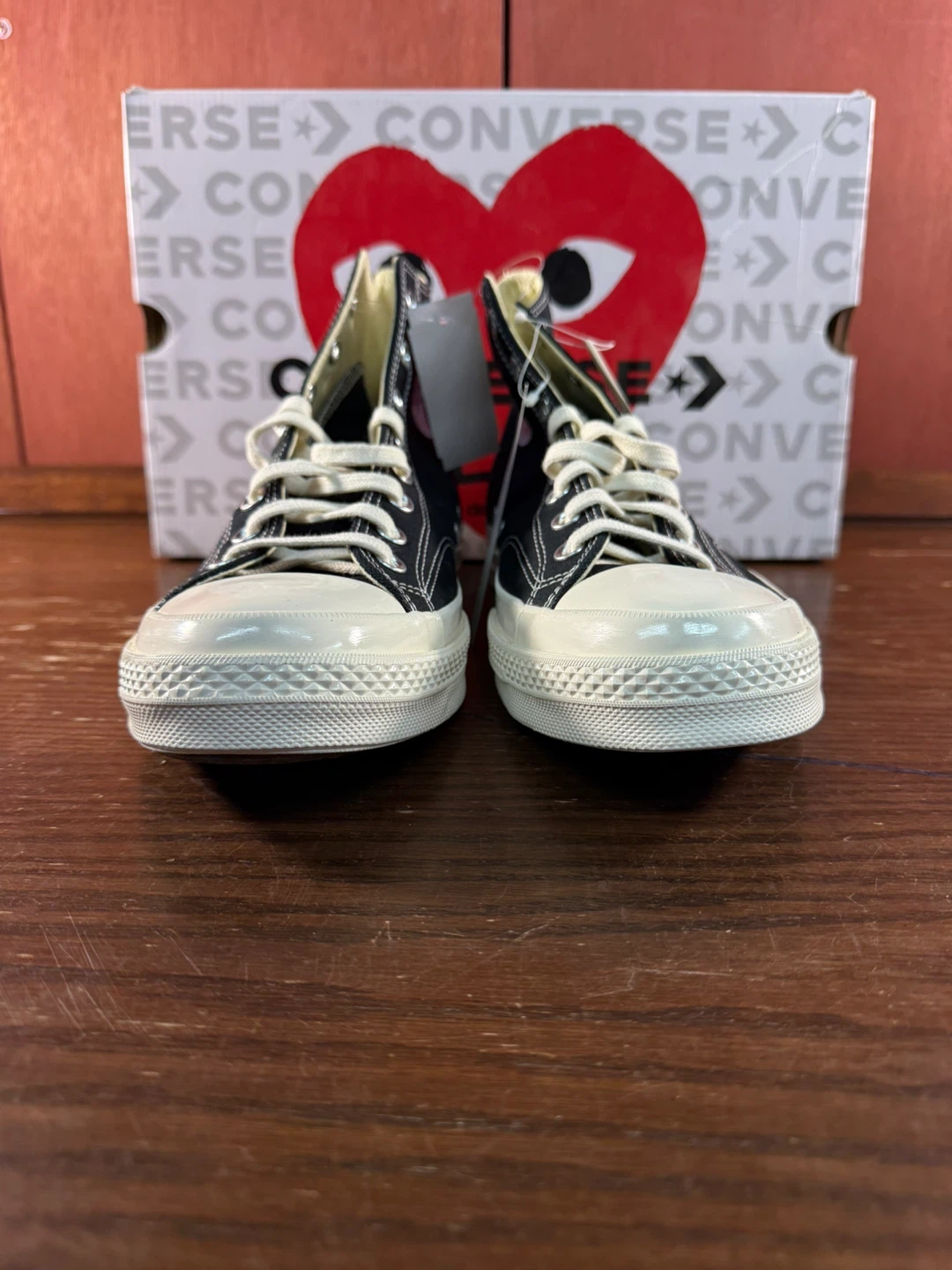Converse x CDG PLAY Chuck 70 High Black Men’s Sz 12/Women’s 14 - photo 3