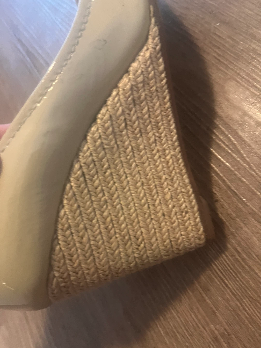 Authentic PRADA Peep-Toe Wedge Espadrille Heels - photo 5