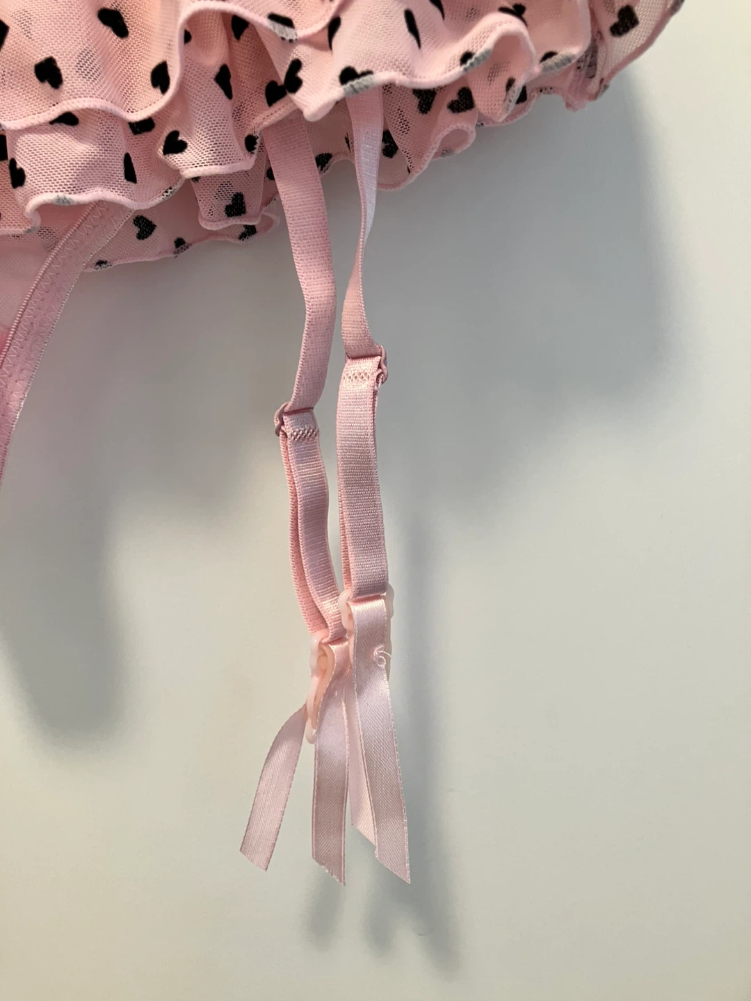 Pink Heart Bra & Garter Set - photo 5