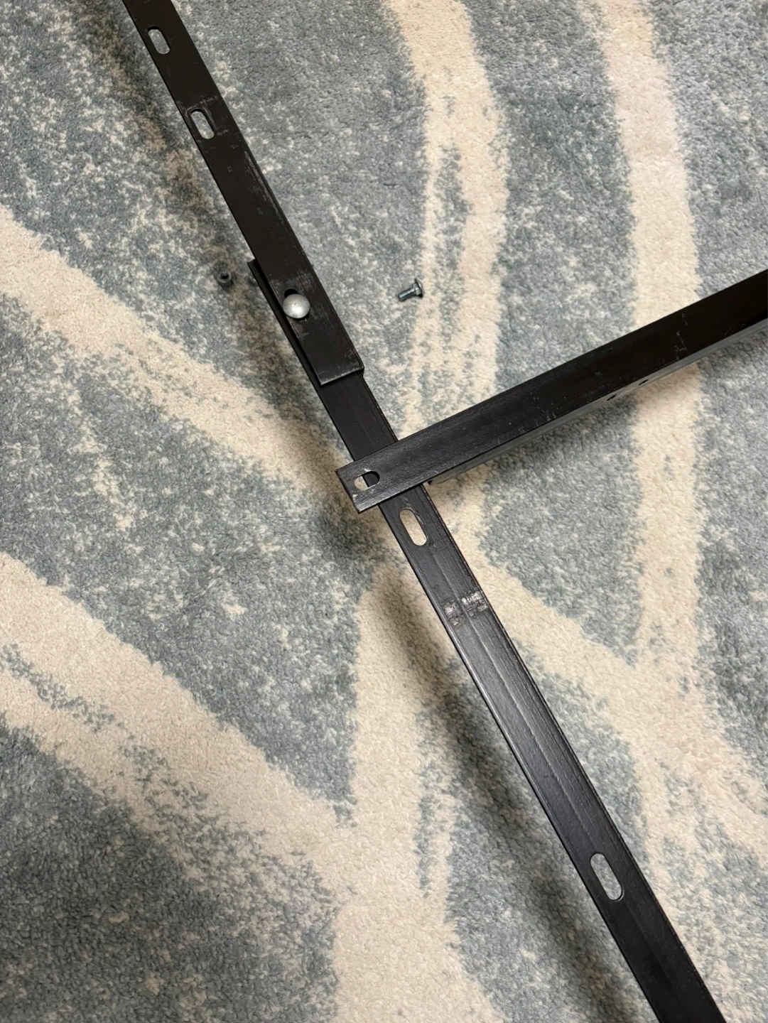 Black Metal Queen or Double Bed Frame with Legs - photo 2