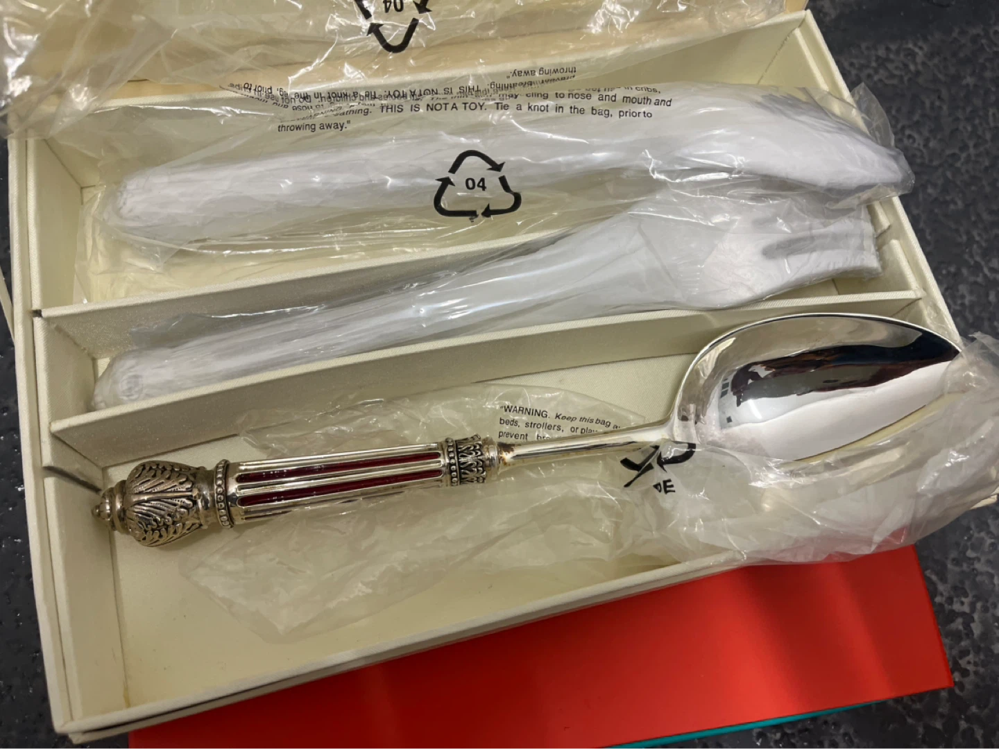 Neiman Marcus Silver Serving Utensil Set with Box - photo 2